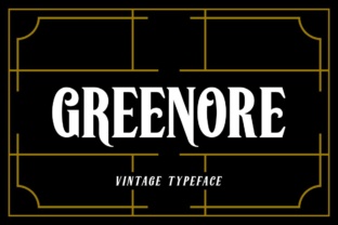 Greenore Typeface for Vintage Packaging Design