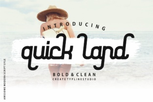 Quick Land Display Font for Editorial Design