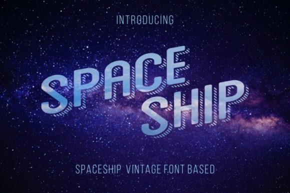 Space Ship Font: Retro-Futuristic Display Type
